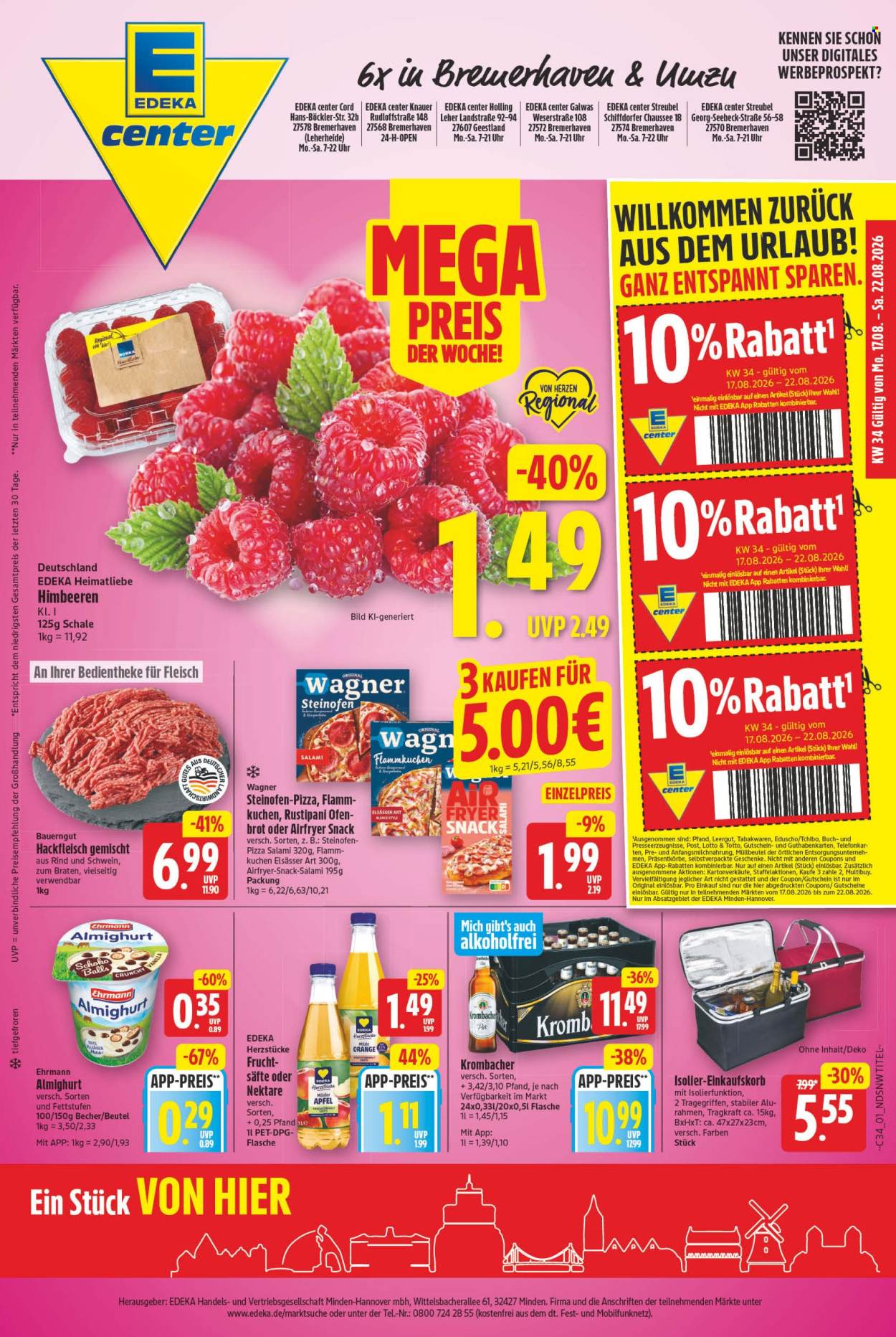 E center Prospekte  - 17.8.2026 - 22.8.2026. Seite 1