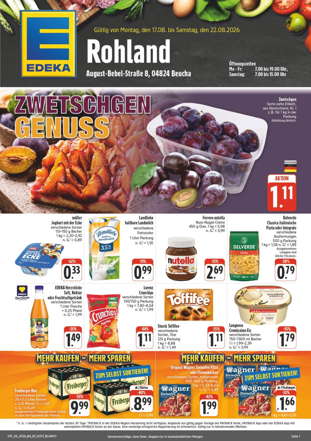 Edeka Prospekte  - 17.8.2026 - 22.8.2026. Seite 1