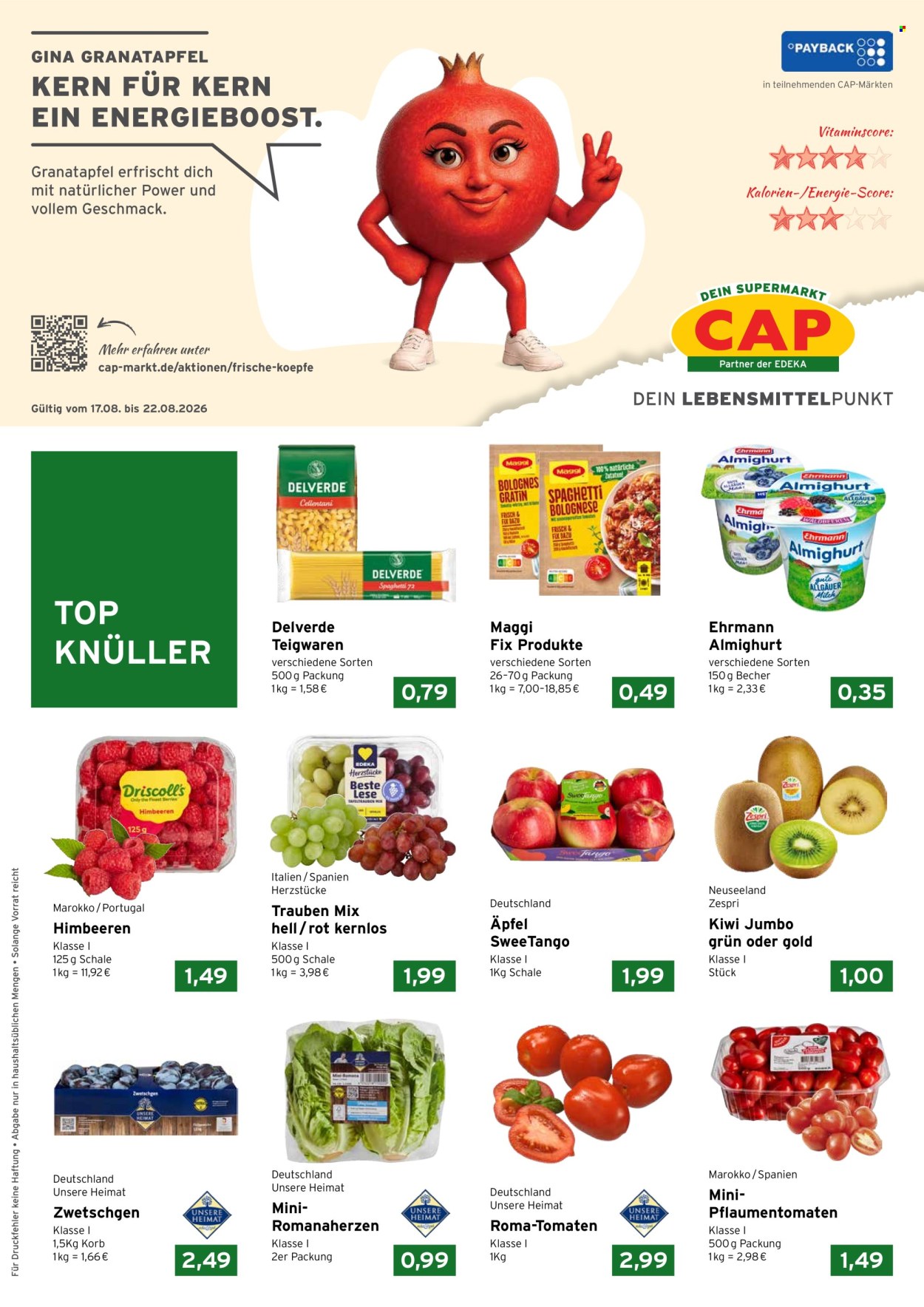 CAP-Markt Prospekte  - 17.8.2026 - 22.8.2026. Seite 1
