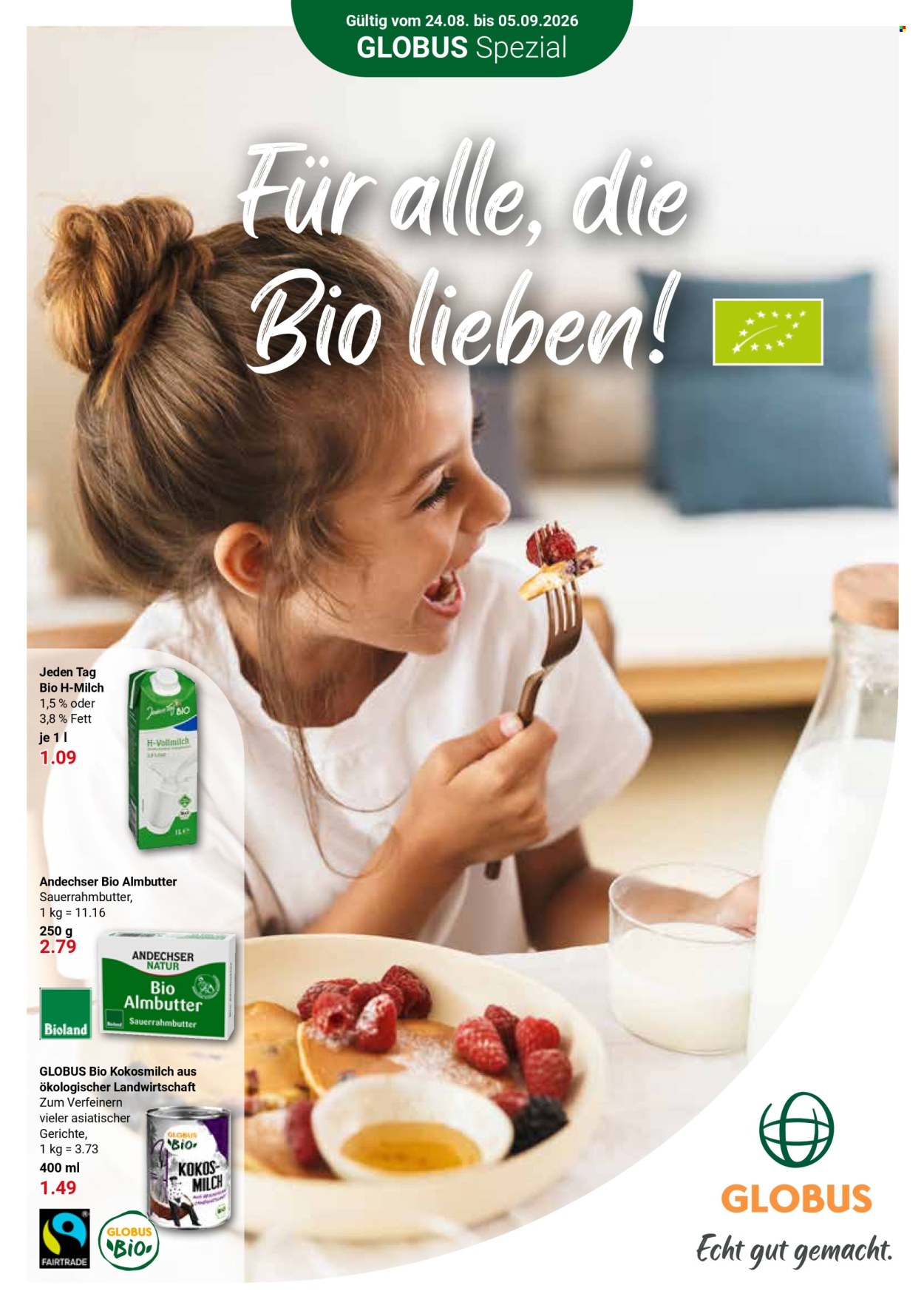 Globus Prospekte  - 24.8.2026 - 5.9.2026. Seite 1