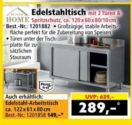 Edelstahltisch