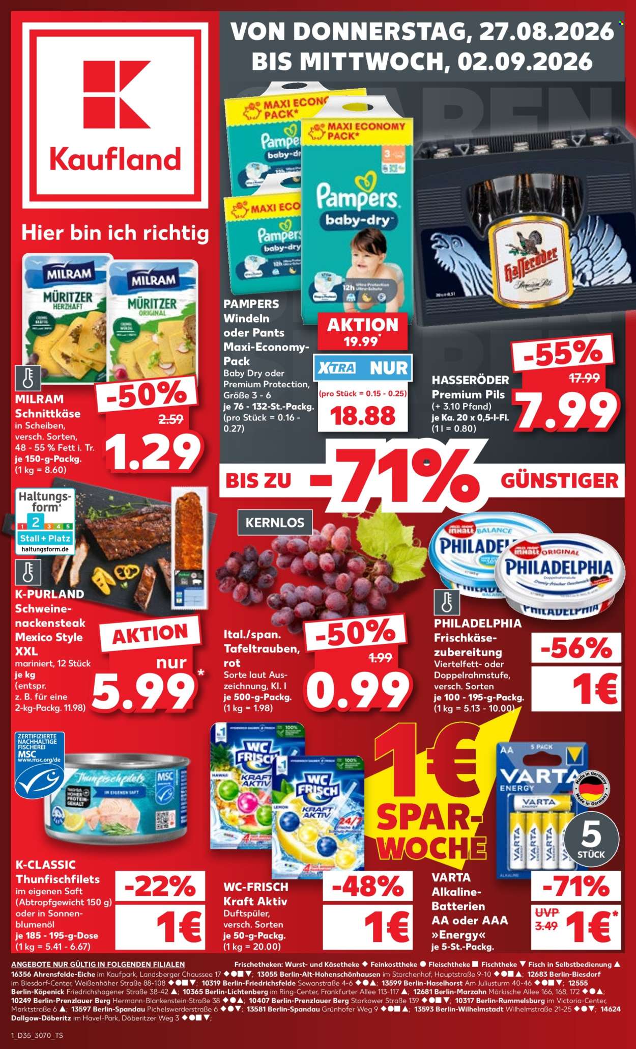 Kaufland Prospekte  - 27.8.2026 - 2.9.2026. Seite 1