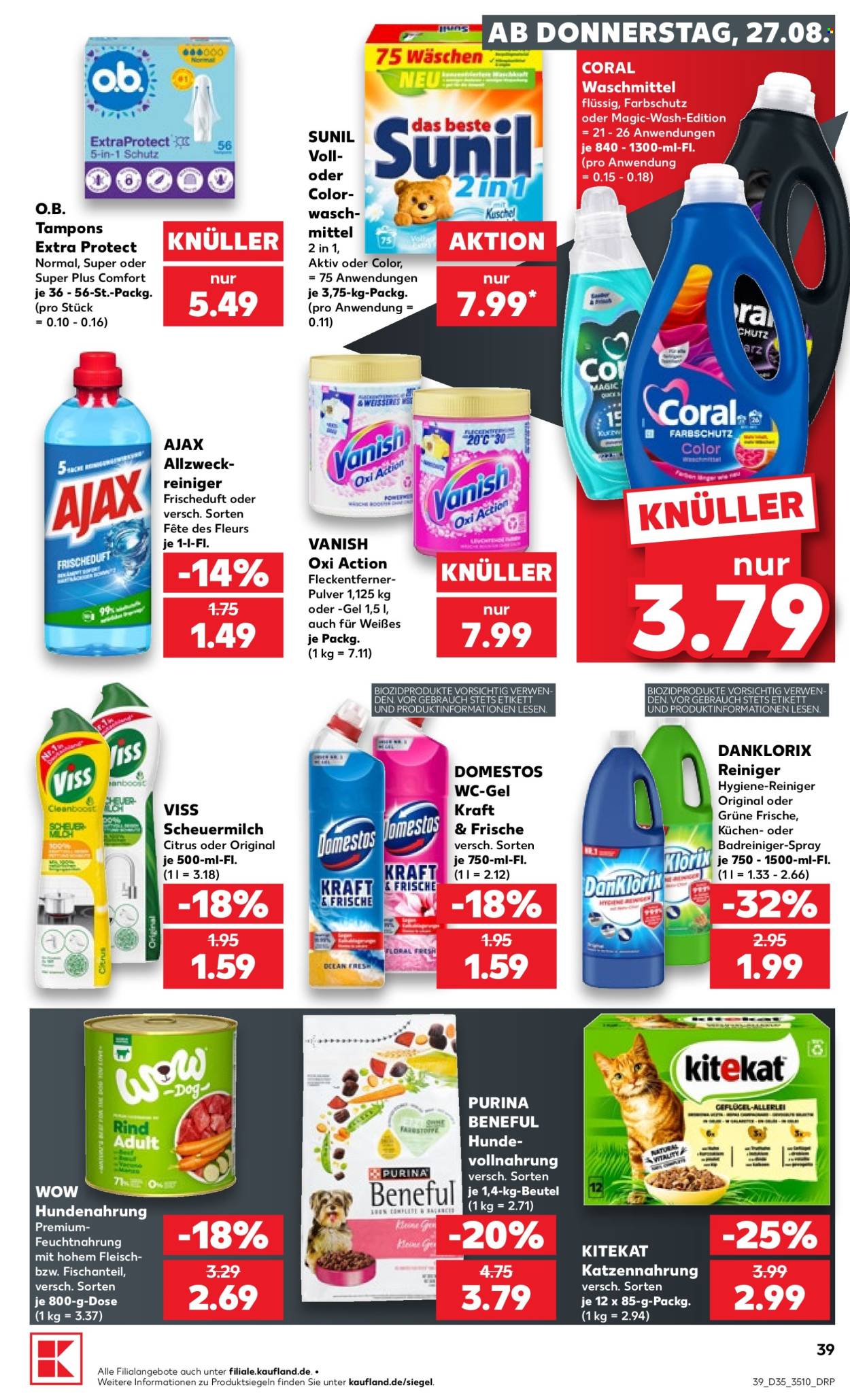 Kaufland Prospekte  - 27.8.2026 - 2.9.2026. Seite 39