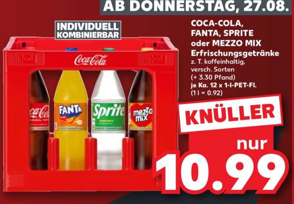Coca-Cola, Fanta, Sprite oder Mezzo Mix