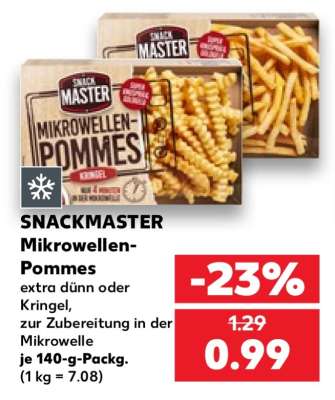 SNACKMASTER Mikrowellen-Pommes