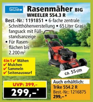 Rasenmäher BIG WHEELER 554.3 R