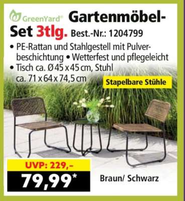 Gartenmöbel-Set 3tlg.