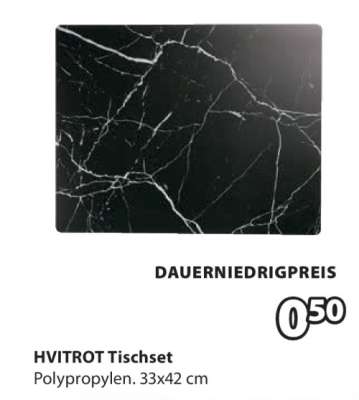 HVITROT Tischset