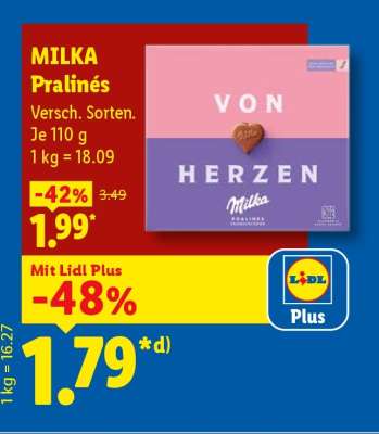 MILKA Pralinés