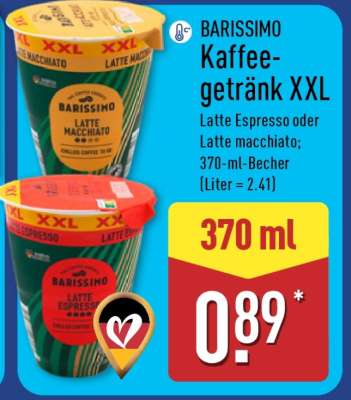 BARISSIMO Kaffeegetränk XXL