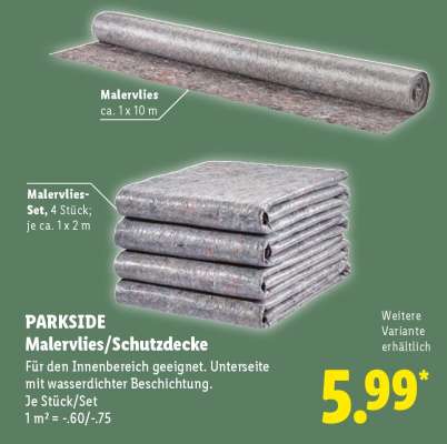 PARKSIDE Malervlies/Schutzdecke