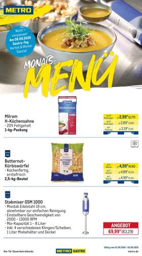 Metro - Monats-Menü