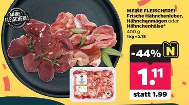 MEINE FLEISCHEREI Frische Hähnchenleber, Hähnchenmägen oder Hähnchenhälse