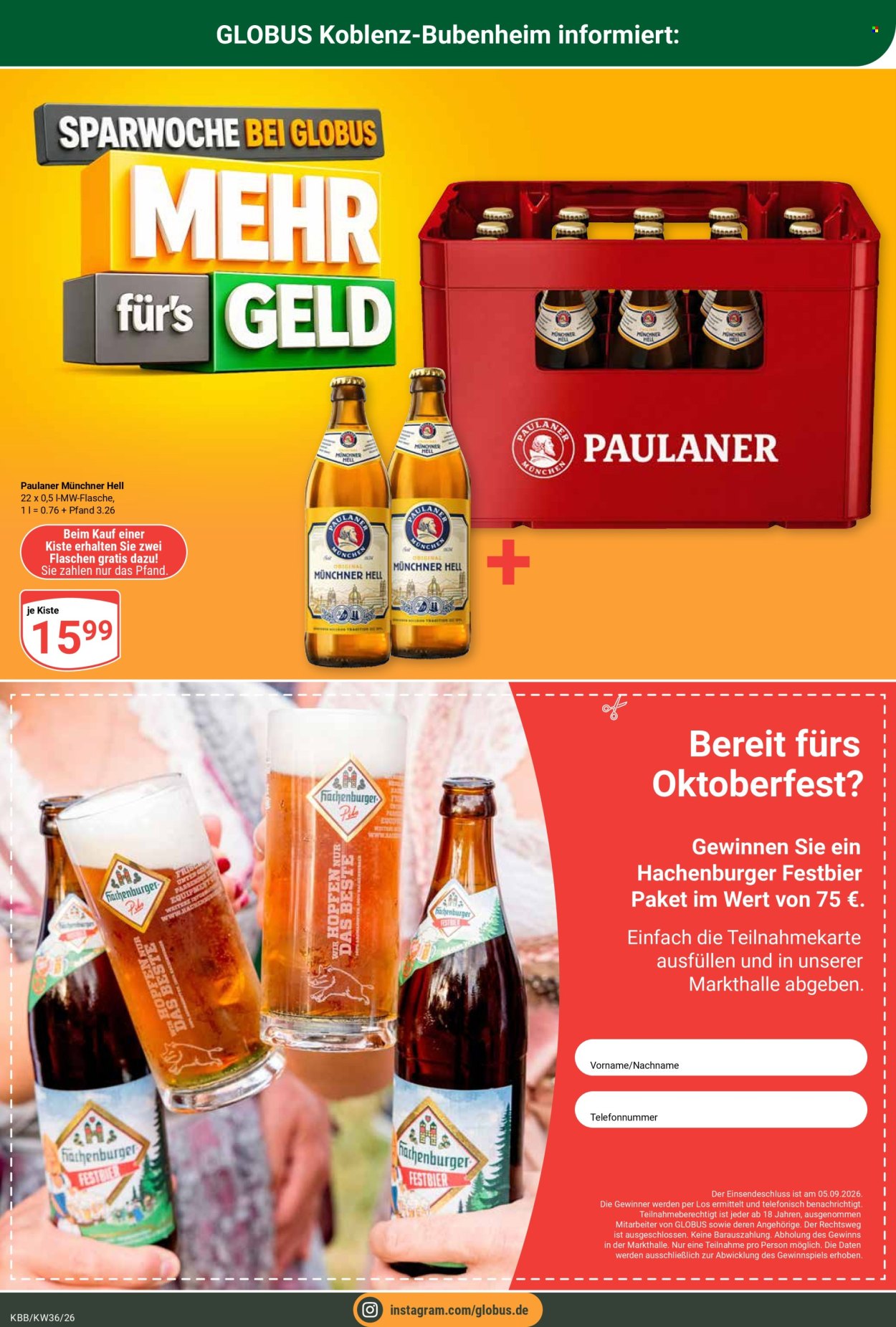Globus Prospekte  - 31.8.2026 - 5.9.2026. Seite 26