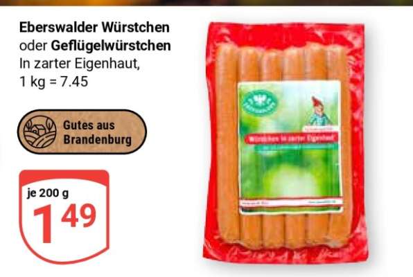 Eberswalder Würstchen oder Geflügelwürstchen
