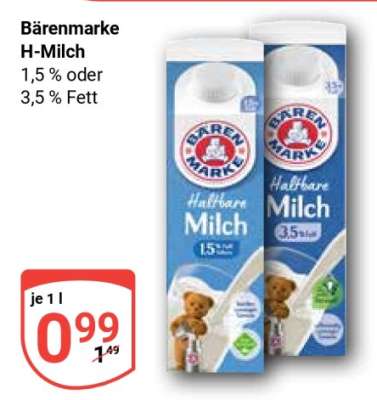 Bärenmarke H-Milch