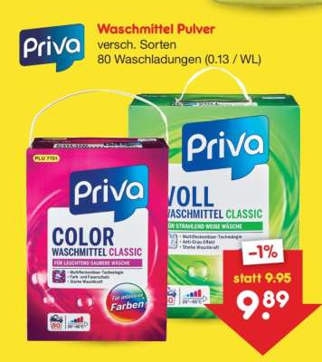 Priva Waschmittel Pulver