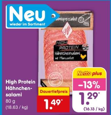 High Protein Hähnchensalami