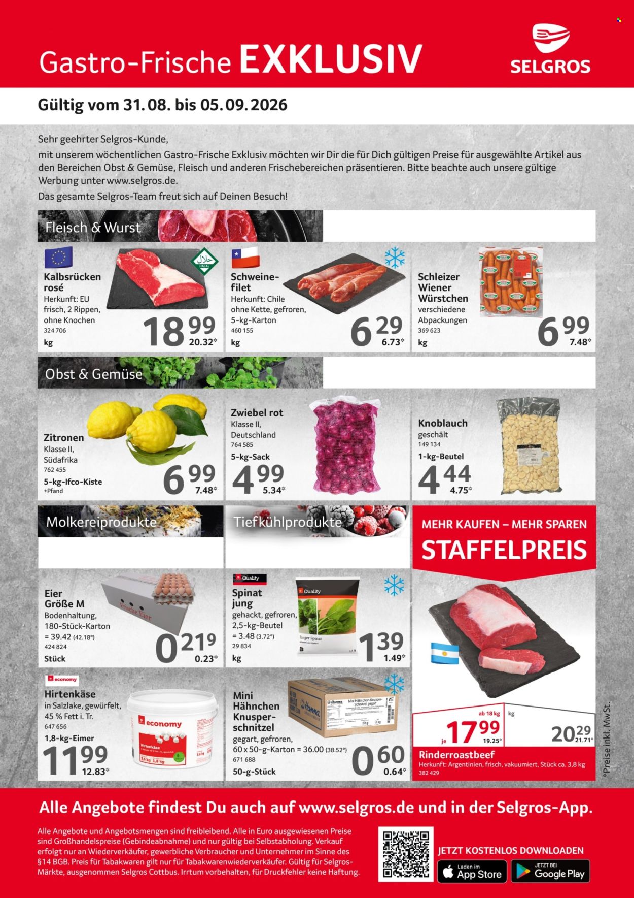 Selgros Prospekte  - 31.8.2026 - 5.9.2026. Seite 1