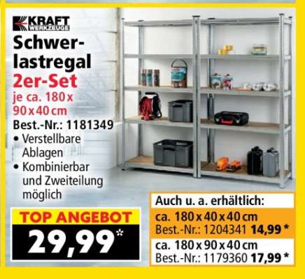 Schwerlastregal 2er-Set