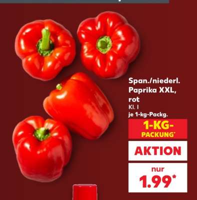Span./niederl. Paprika XXL, rot