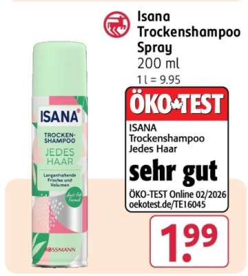 Isana Trockenshampoo Spray
