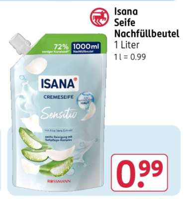 Isana Seife Nachfüllbeutel