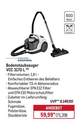 Bodenstaubsauger VCC 3170 L