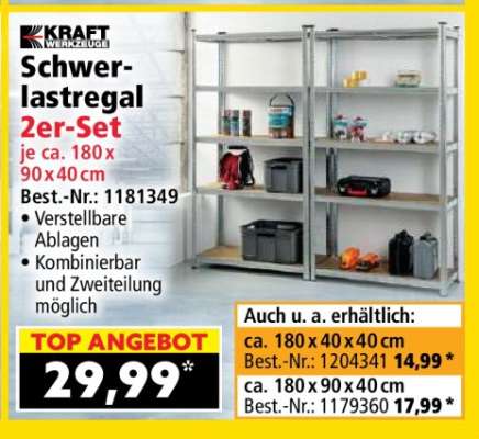 Schwerlastregal 2er-Set