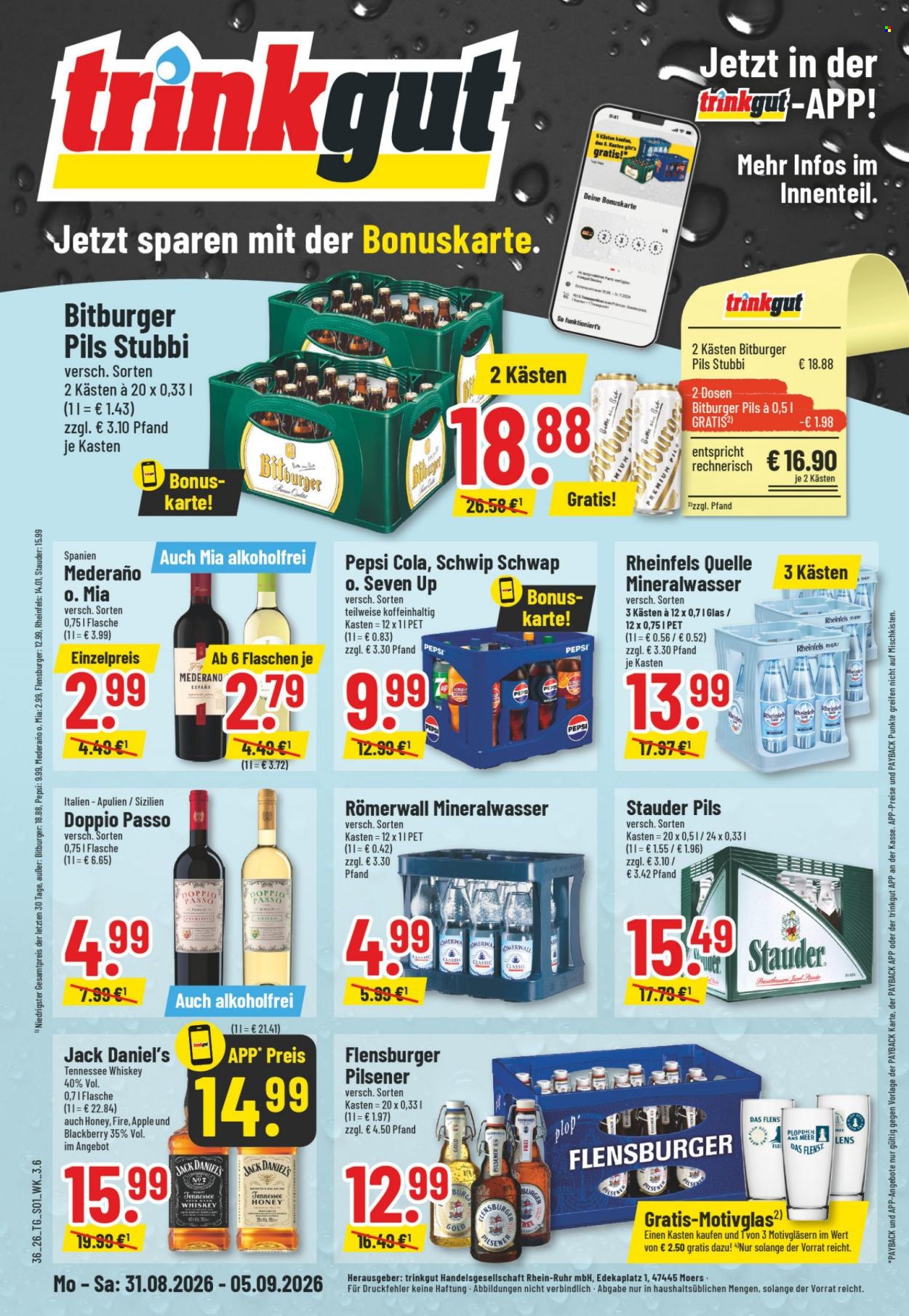 trinkgut Prospekte  - 31.8.2026 - 5.9.2026. Seite 1