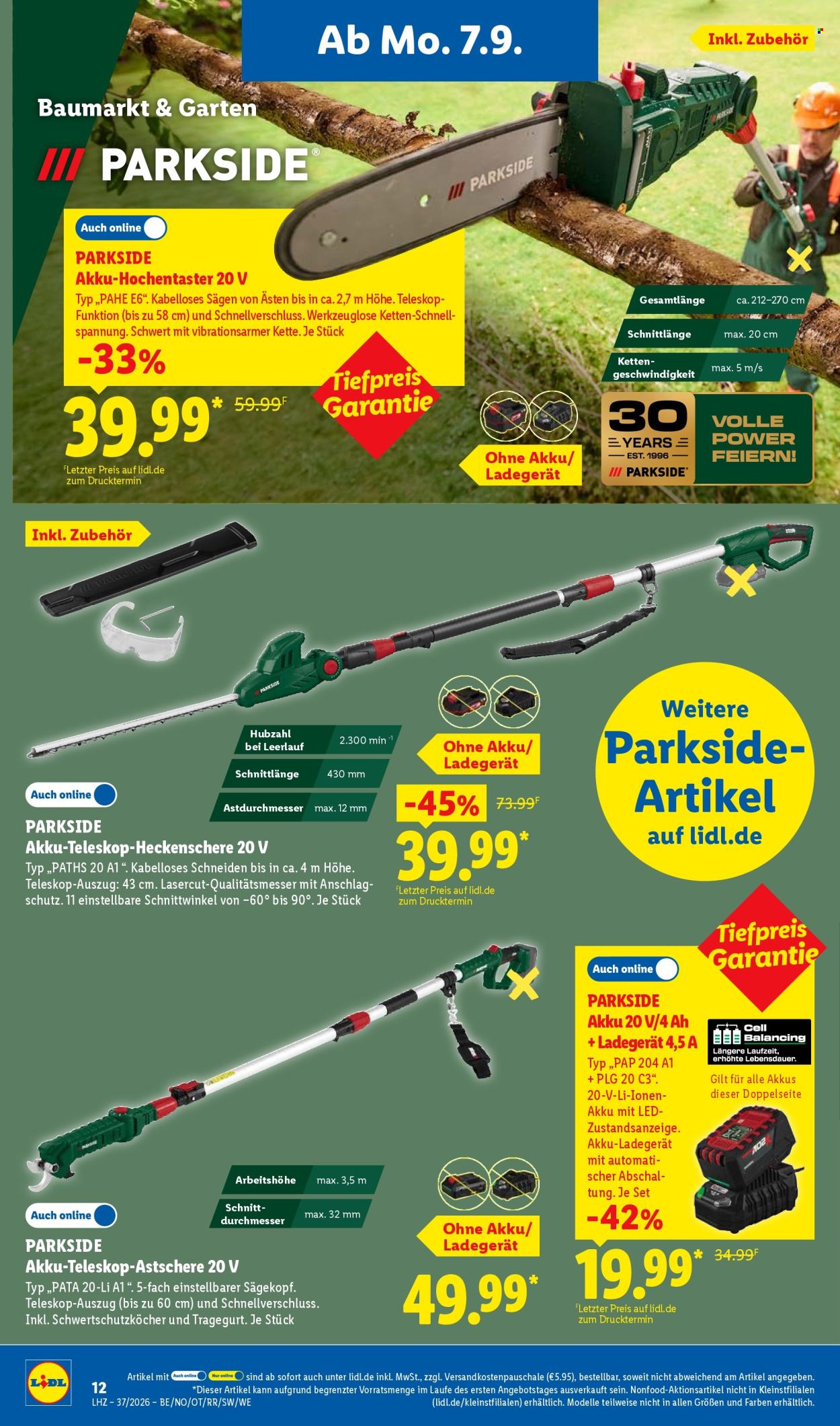 Lidl Prospekte  - 7.9.2026 - 12.9.2026. Seite 30