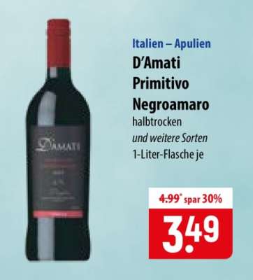 D'Amati Primitivo Negroamaro