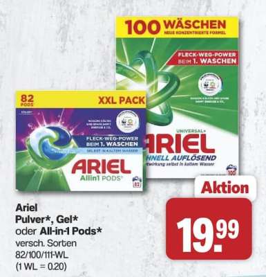 Ariel Pulver, Gel oder All-in-1 Pods