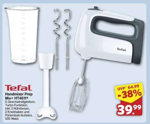 Tefal Handmixer Prep Mix+ HT4611