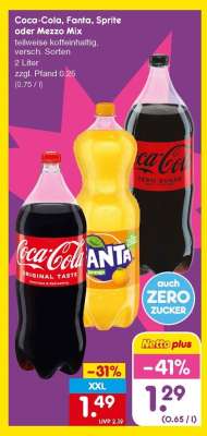Coca-Cola, Fanta, Sprite oder Mezzo Mix