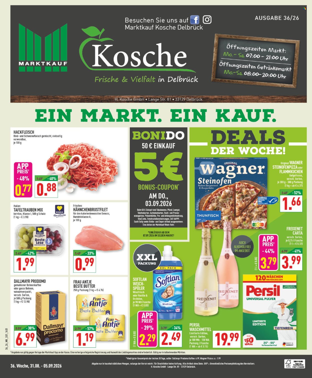Marktkauf Prospekte  - 31.8.2026 - 5.9.2026. Seite 1