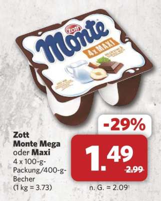 Zott Monte Mega oder Maxi