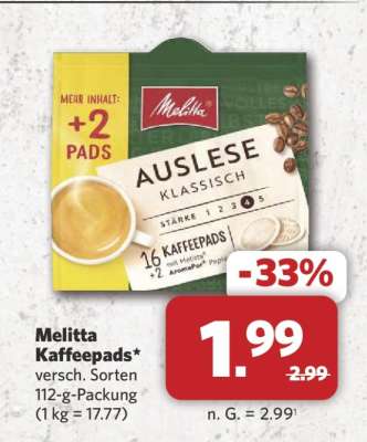 Melitta Kaffeepads