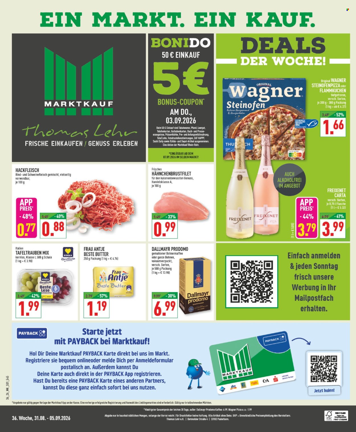 Marktkauf Prospekte  - 31.8.2026 - 5.9.2026. Seite 1
