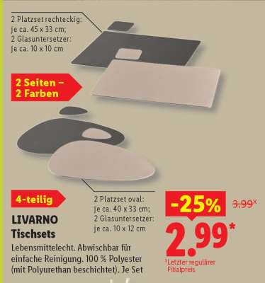 LIVARNO Tischsets