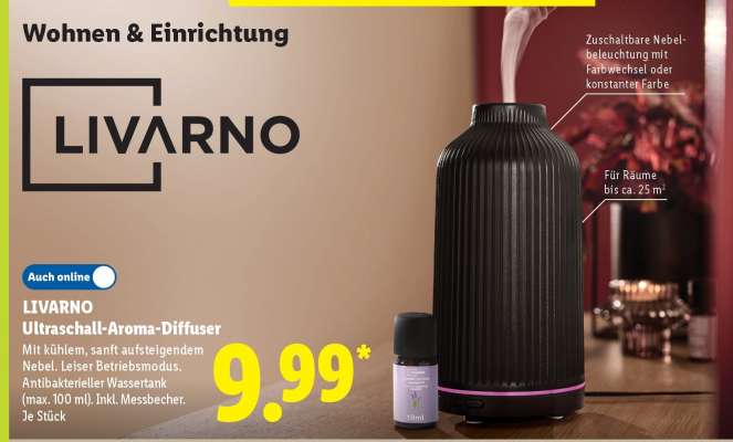 LIVARNO Ultraschall-Aroma-Diffuser