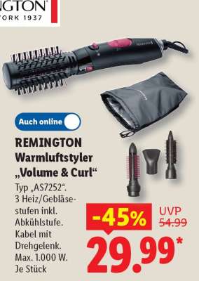 REMINGTON Warmluftstyler „Volume & Curl“