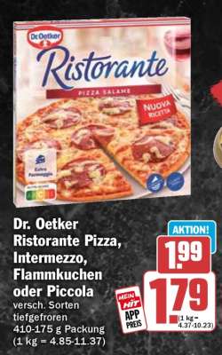 Dr. Oetker Ristorante Pizza, Intermezzo, Flammkuchen oder Piccola