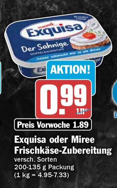 Exquisa oder Miree Frischkäse-Zubereitung