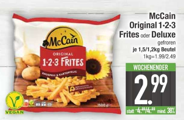McCain Original 1-2-3 Frites oder Deluxe