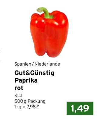 Gut & Günstig Paprika rot