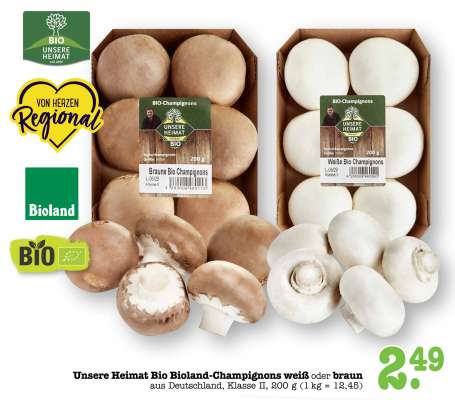 Unsere Heimat Bio Bioland-Champignons