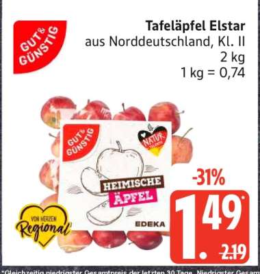 Tafeläpfel 'Elstar'