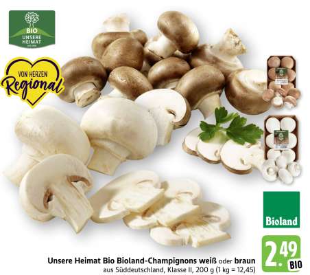 Unsere Heimat Bio Bioland-Champignons