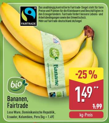 Bananen, Fairtrade